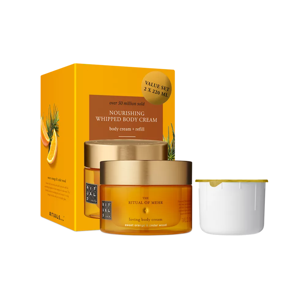 The Ritual of Mehr Body Cream and Refill Pack body cream 220ml, body cream refill 220ml