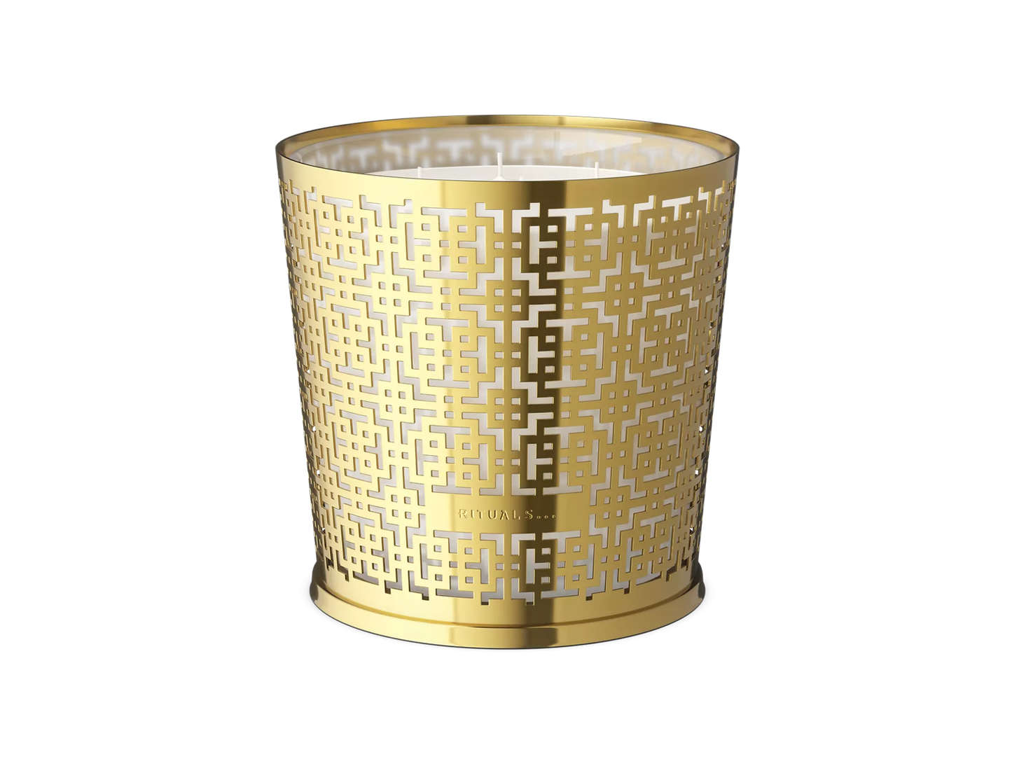 Private Collection Large Black Oudh Scented Candle With Metal Sleeve luxe geurkaars met metalen houder