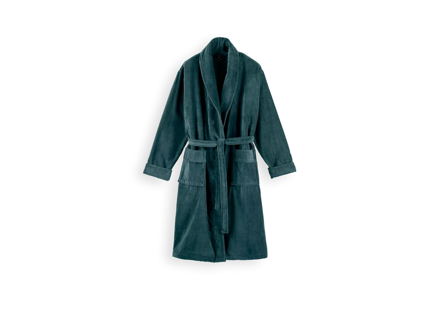 Super Smooth Cotton Bathrobe Men Petrol S