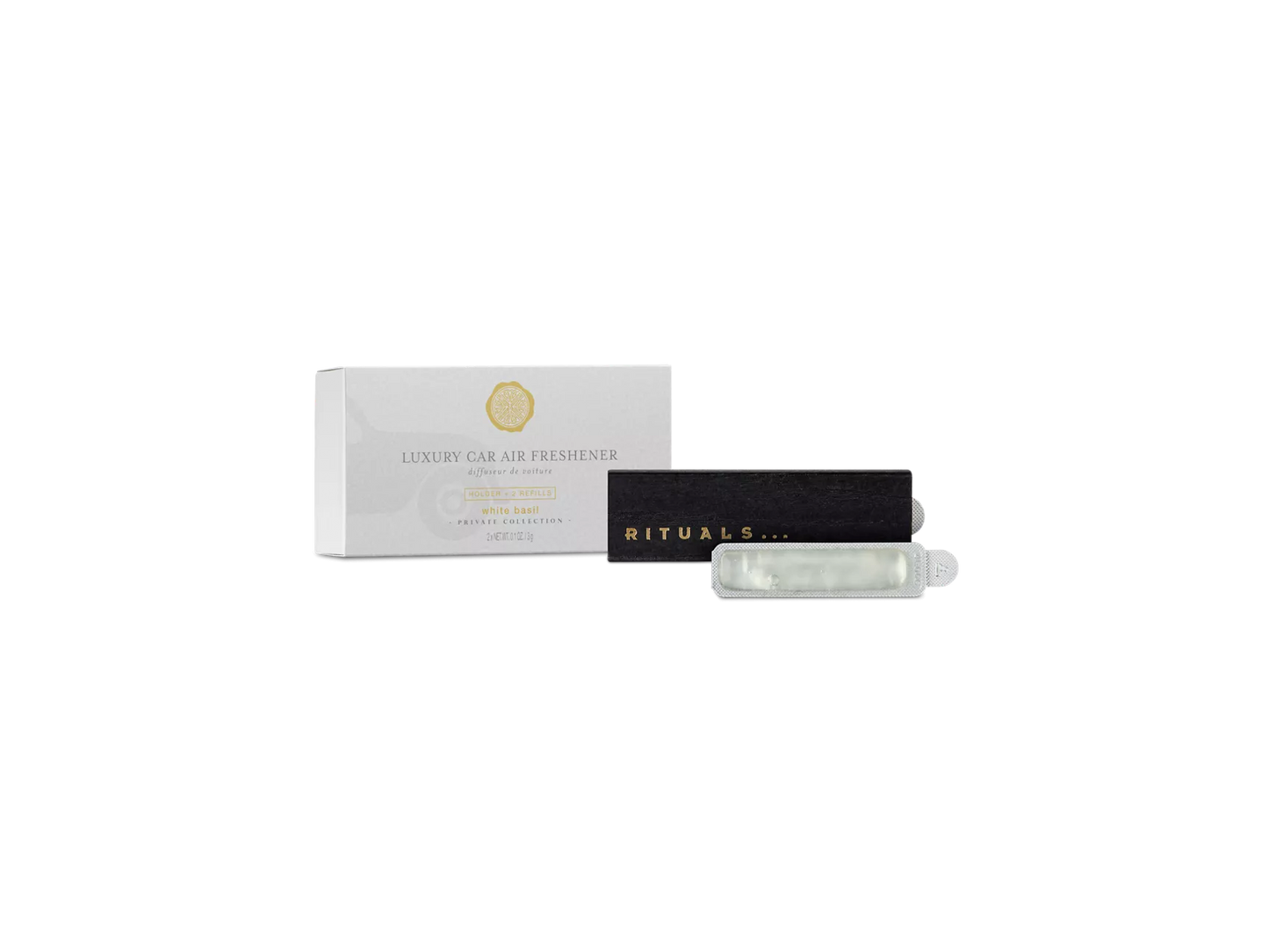 Private Collection White Basil Car Air Freshener luchtverfrisser voor in de auto, 2x3 gr