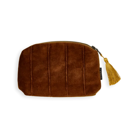 House of Rituals Vellore Collection Make-up Bag cotton velvet pouch small