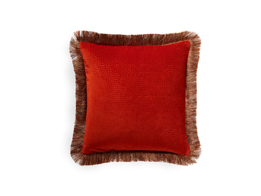 Vellore Cotton Velvet Cushion Case 50x50cm Warm Orange