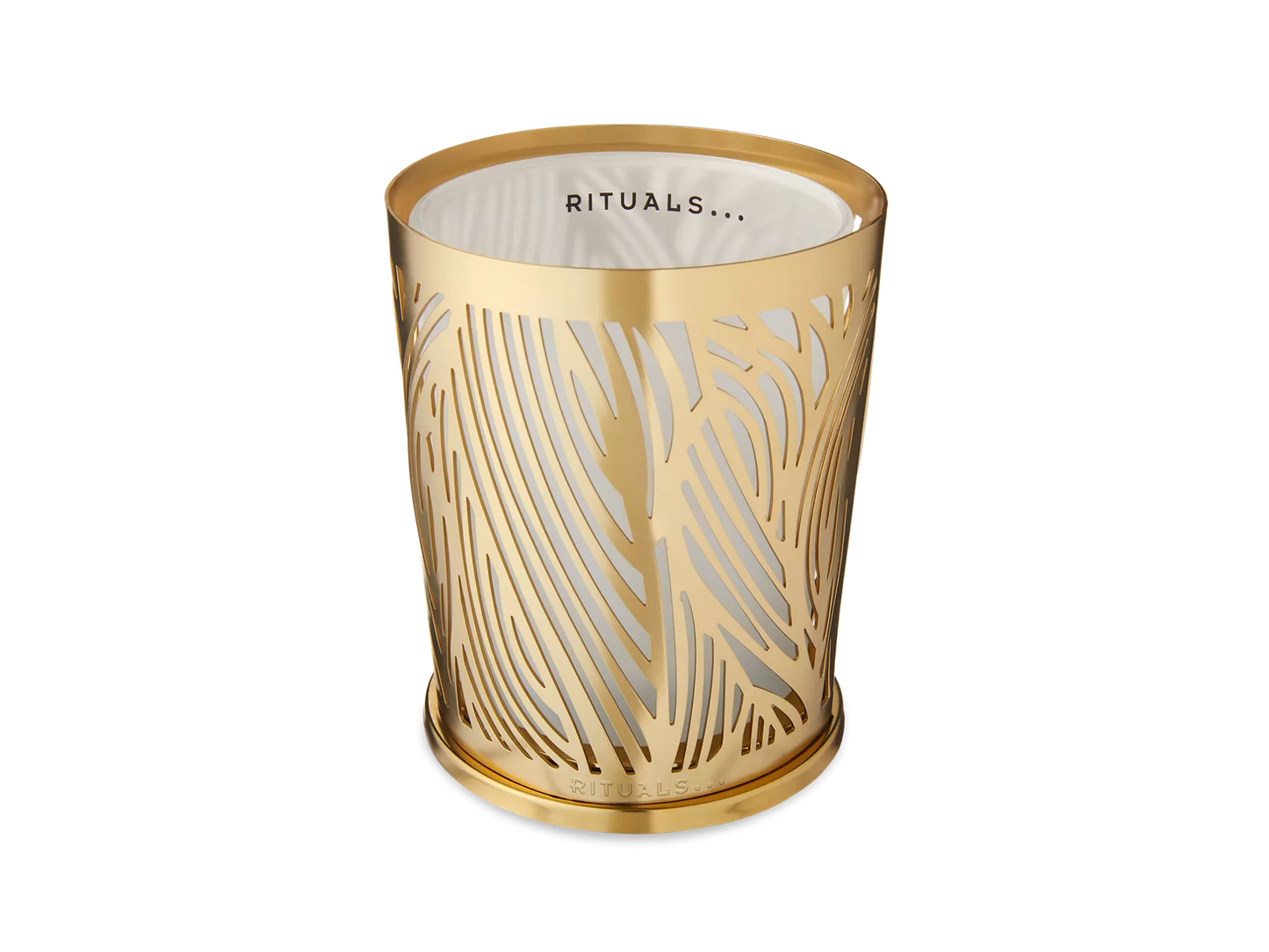 Luxury Candle Holder - Metal Leaves Gold