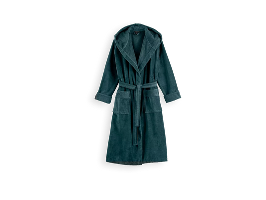 Super Smooth Cotton Bathrobe Women Petrol XL