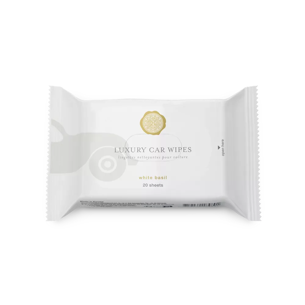 Private Collection White Basil Car Wipes car interior cleaning wipes, 20 x 1 gr