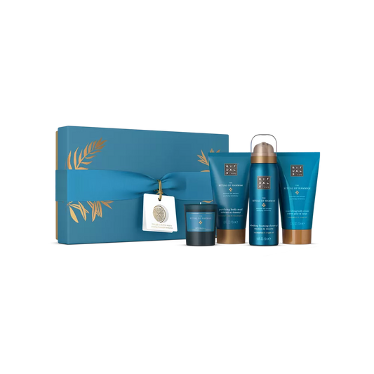 The Ritual of Hammam Gift Set S foaming shower gel 50ml, scented candle 25g, body mud 70ml, body cream 70ml