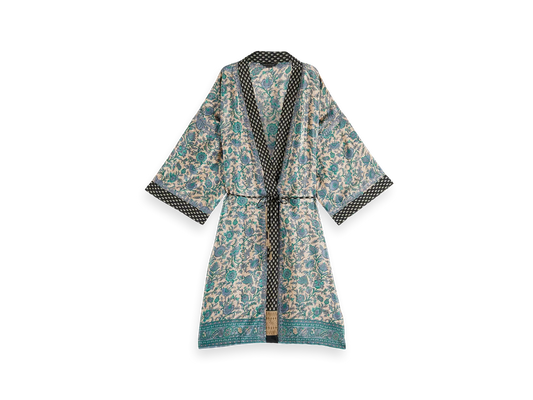 Jaypur Saree Kimono Lavender Blue