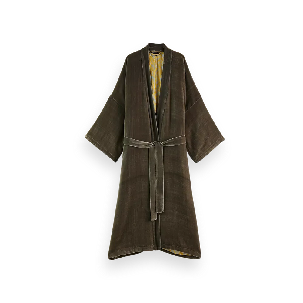 House of Rituals Saigon Collection Kimono Long viscose silk velvet kimono