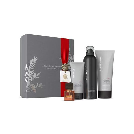 Homme Gift Set M foaming shower gel 200ml, 2-1 shampoo & body wash 200ml, anti-dryness lotion 70ml, travel eau de parfum 15ml