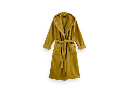 Super Smooth Cotton Bathrobe Women Mustard M