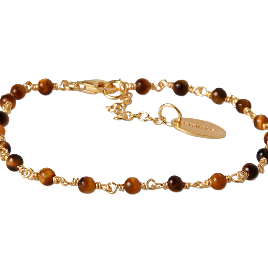 House of Rituals Bead Chain Bracelet gold plated bracelet with gemstones