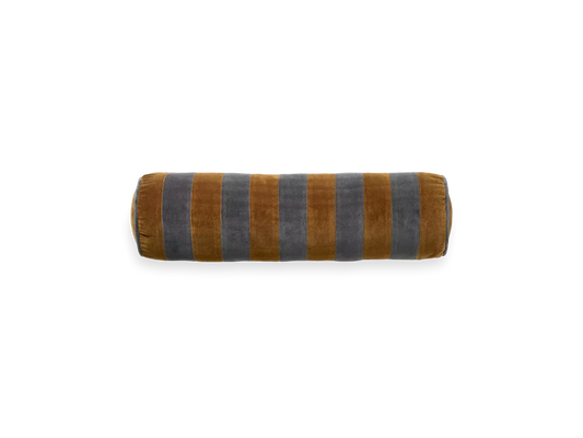 Vellore Bolster Cushion Mocha Stripes