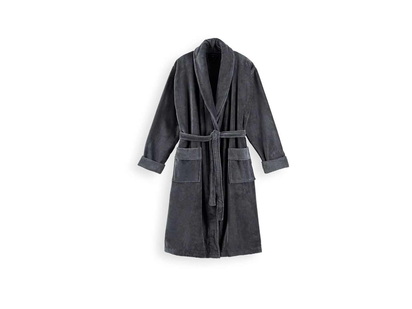 Super Smooth Cotton Bathrobe Men S Charcoal Grey