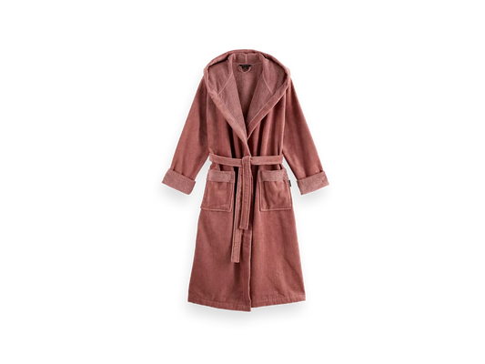Super Smooth Cotton Bathrobe Women L Powder Pink