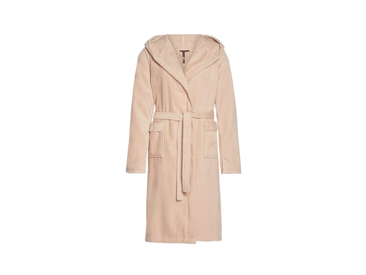 Super Smooth Cotton Bathrobe Women M Pale Pink